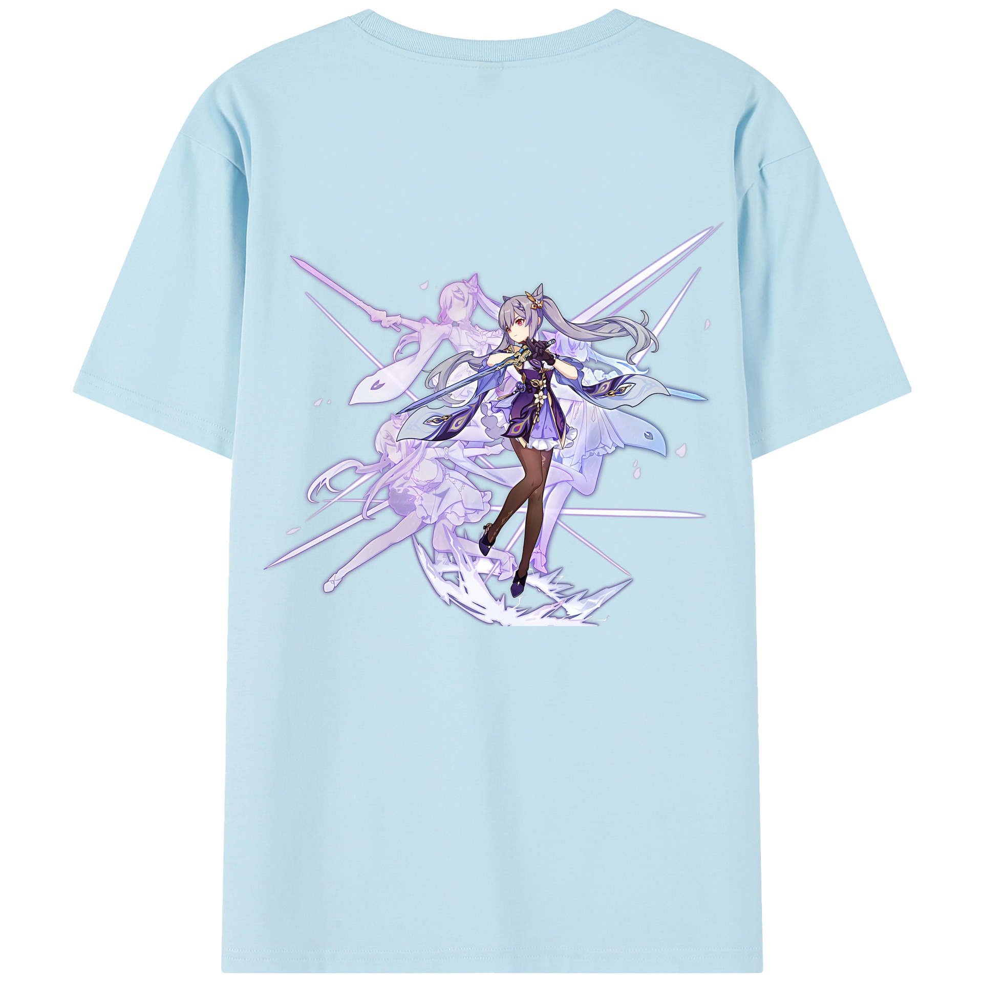 げんし神 刻晴 こくせい genshin Kokusei 綿100％半袖Tシャツ（背面プリント）